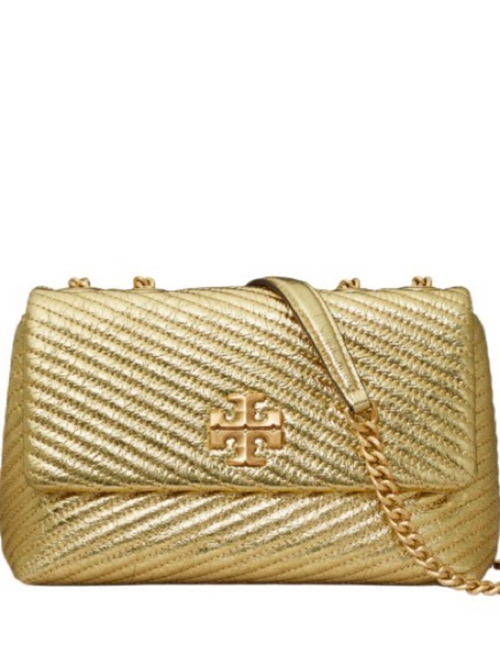 💕 Tory Burch Kira Small Metallic Quilted Convertible 
Bag 💕